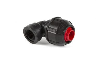  Female 90 Degree Elbow Adapter, 1 inch ID Compression x 1 inch FIP Thread