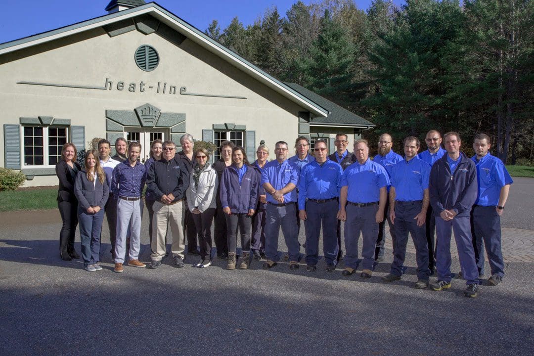Heat-Line team in front of Heat-Line main office